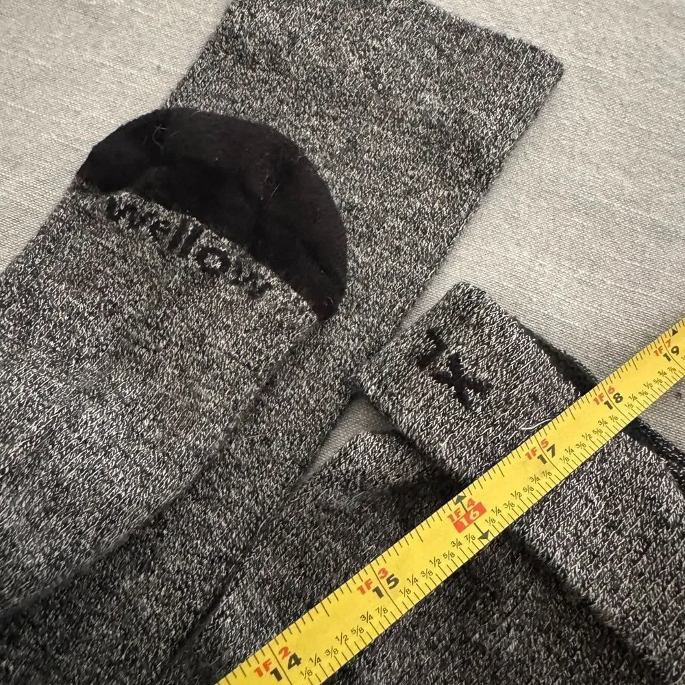 Wellow Heather Gray Tall Compression Socks XL